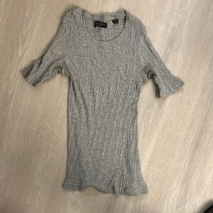 Brave Soul Heather Gray Ribbed Top
